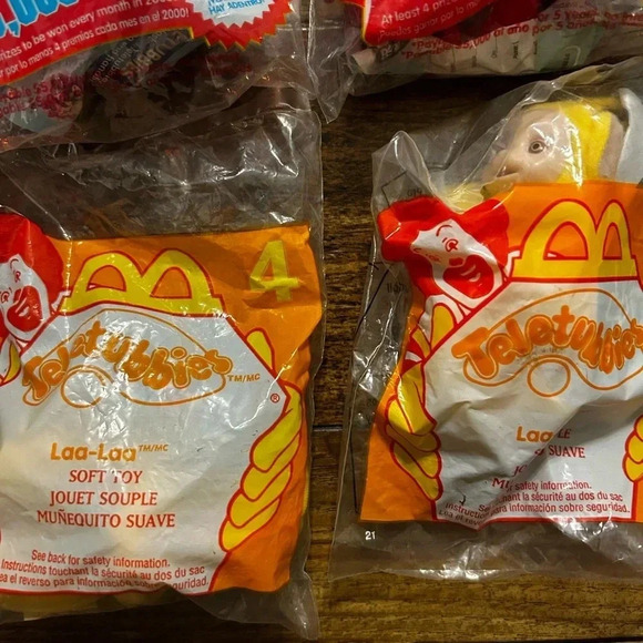 Vintage 2000 McDonald’s Teletubbies toys (all 4 NIB) Happy Meal Toy Po & Laa Laa - Picture 2 of 5